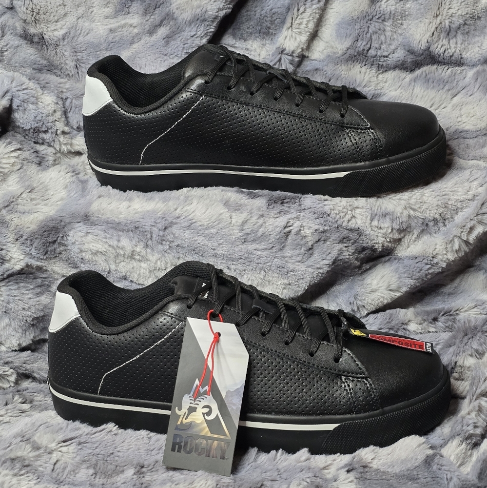 NWB Rocky Work Shoes Black Composite Toe SR Casuals RKK404ZA Mens‎ 10.5